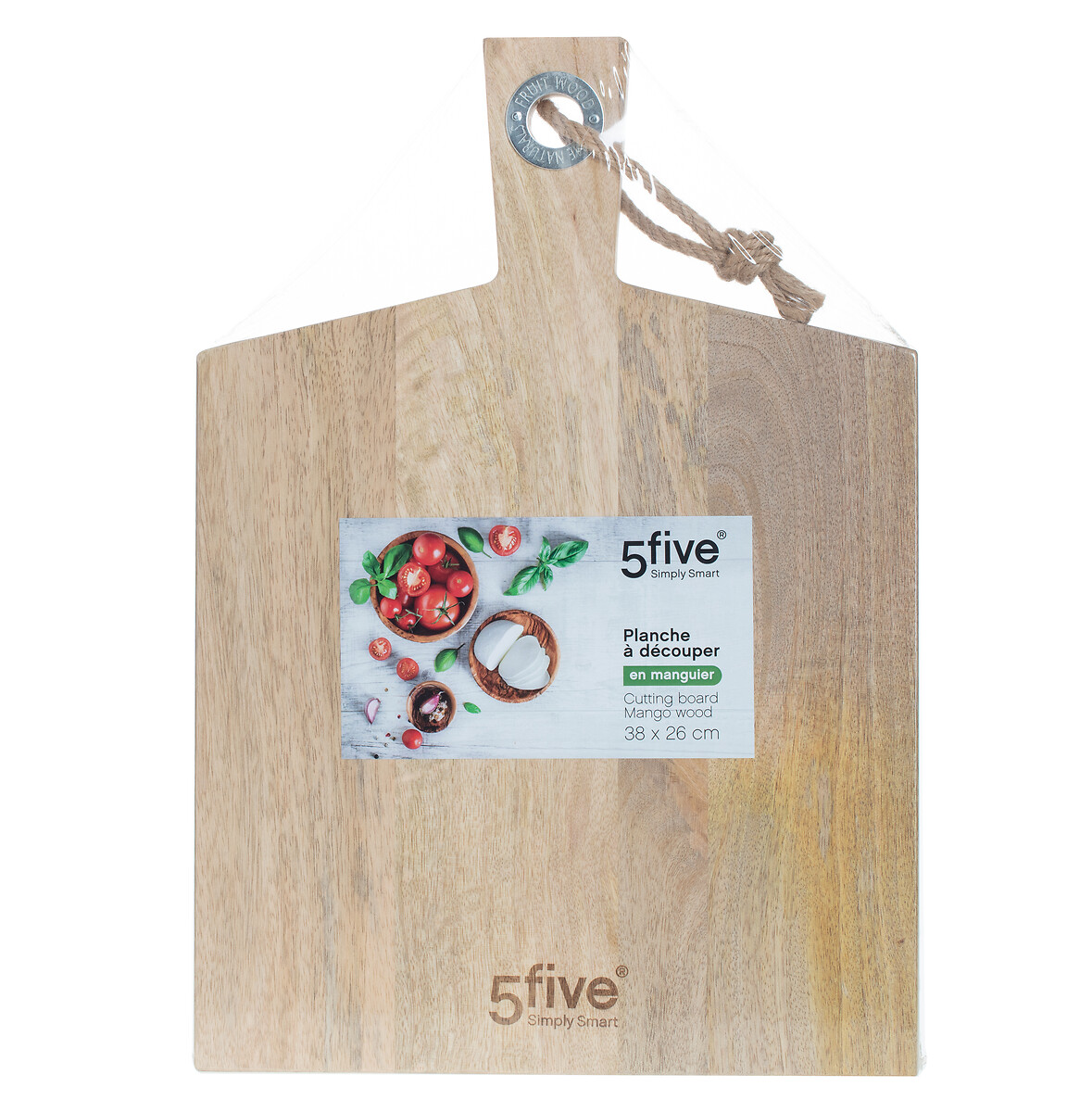 Tábua com pega em madeira 26,5x38cm