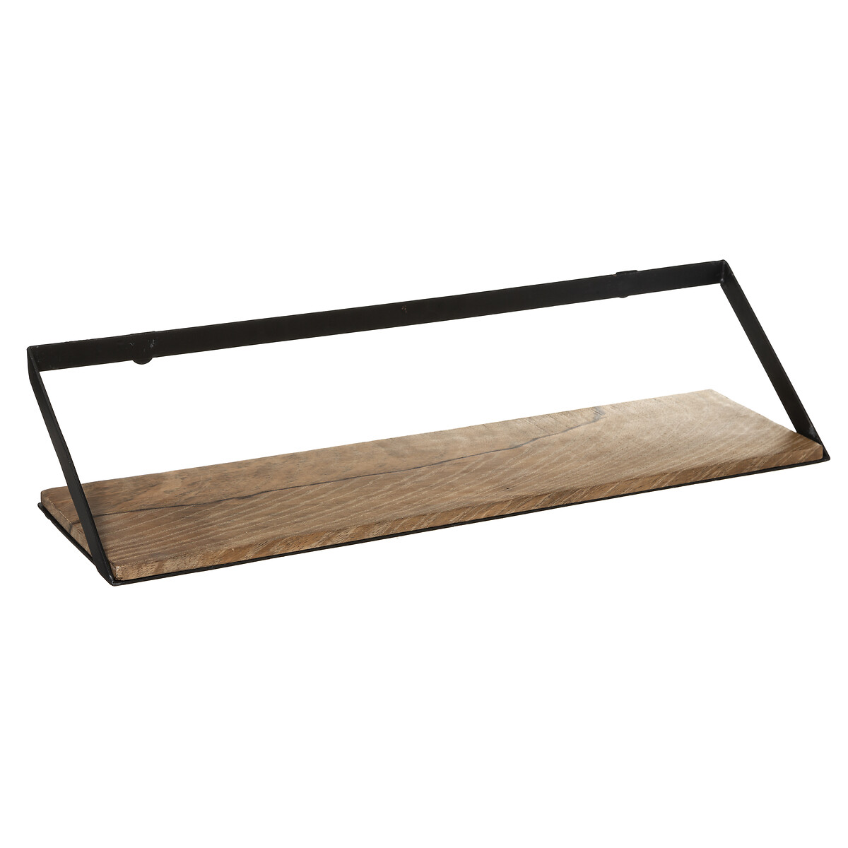 Conjunto de 2 prateleiras em madeira e metal