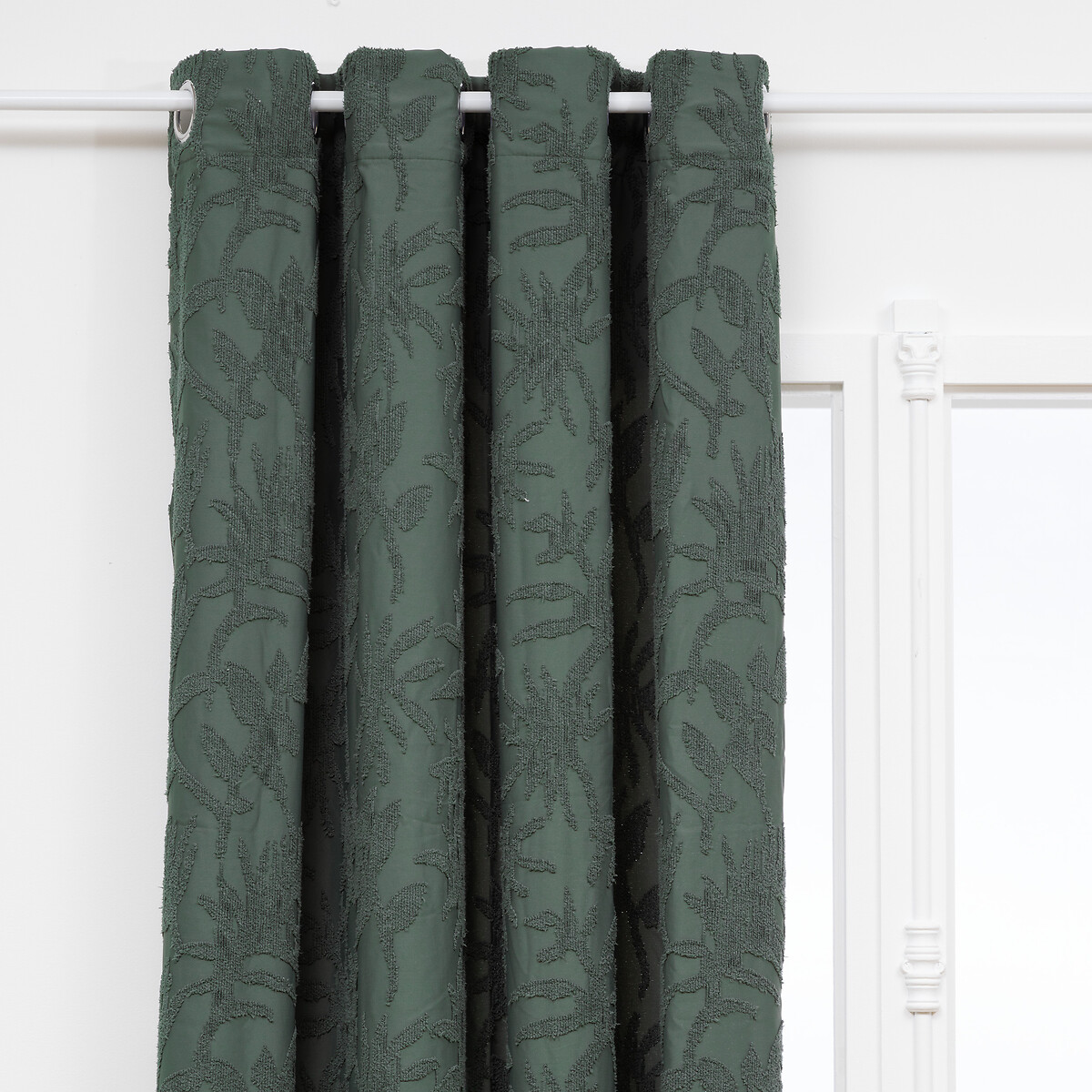 Cortina jacquard WILLOW verde caqui 135x260cm