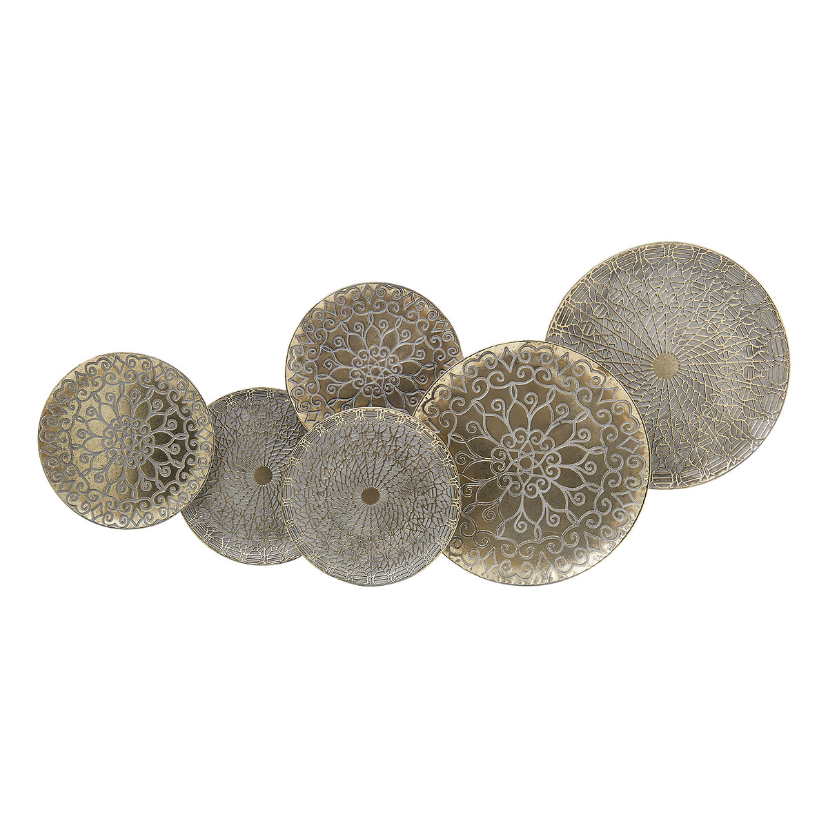 Decora&ccedil;&atilde;o de mural JUNON em metal 18x51cm