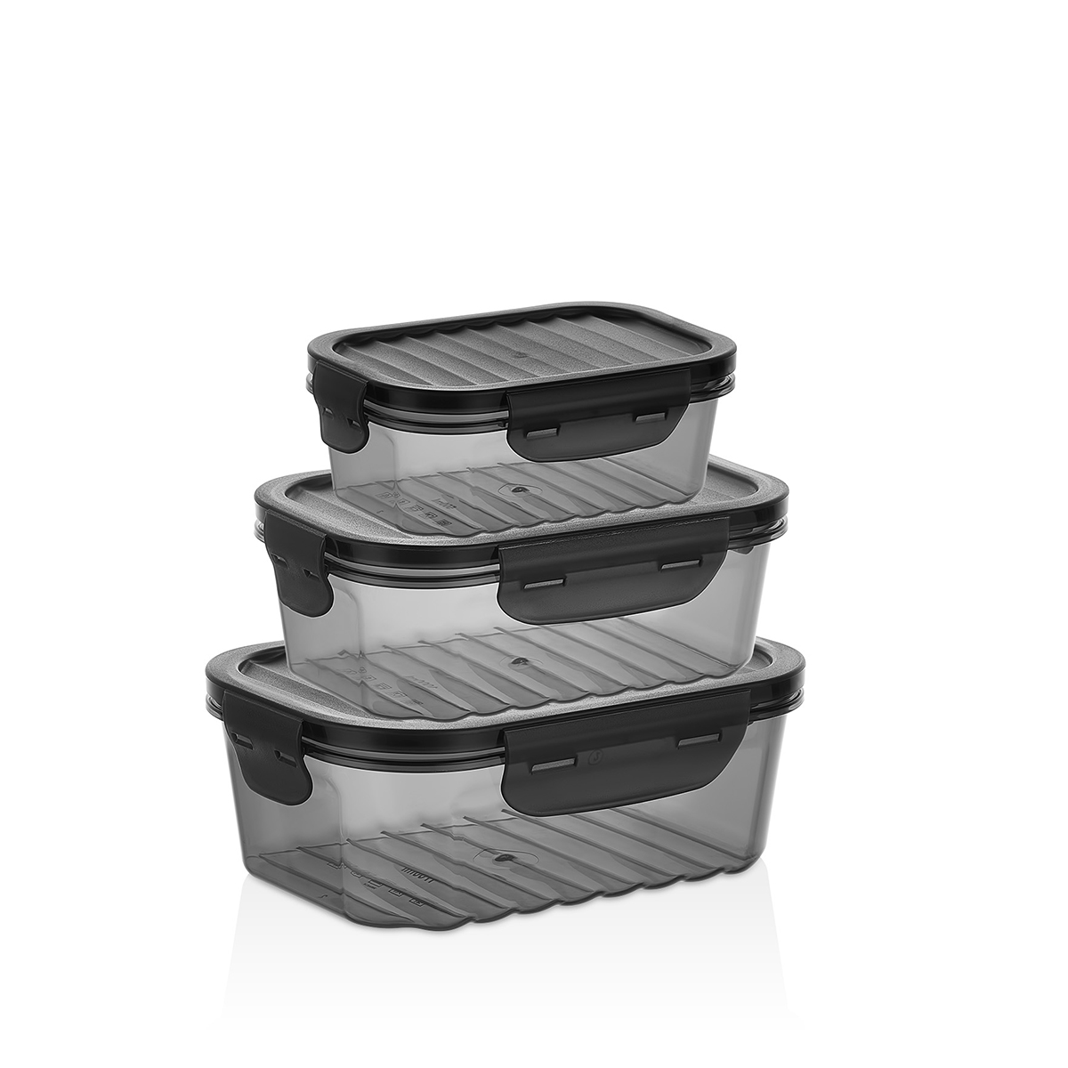 Conjunto de 3 caixas term&eacute;ticas cinza