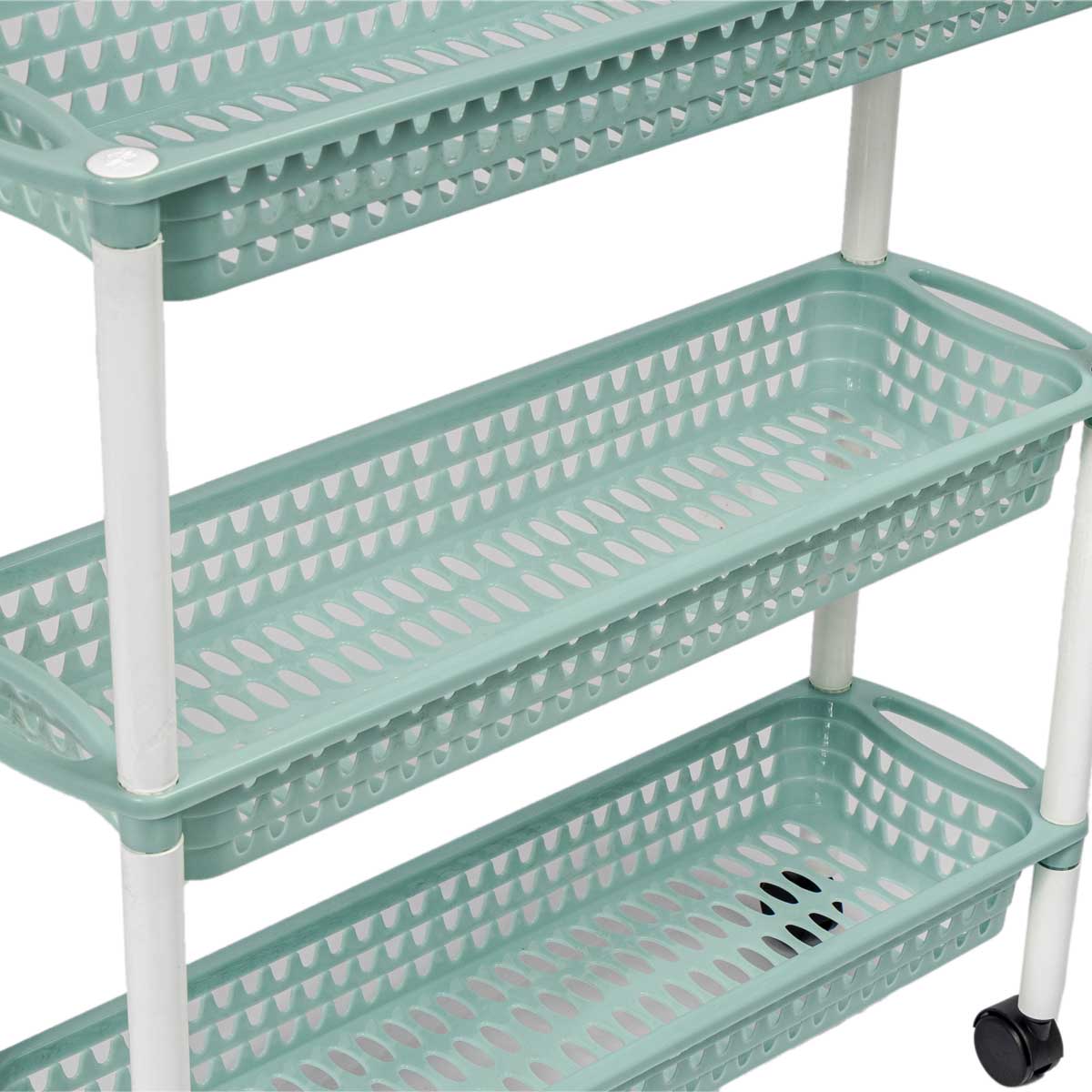 Carro de cozinha ALTHEA azul com 3 cestos
