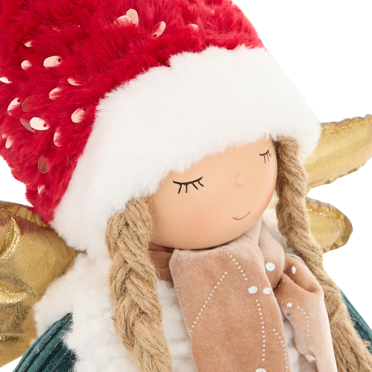 Figura Fada com asas e chap&eacute;u Eva 78cm