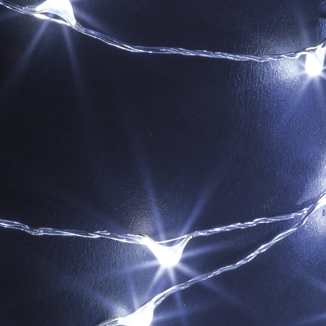 Série luminosa de natal branco frio 100 leds 10m