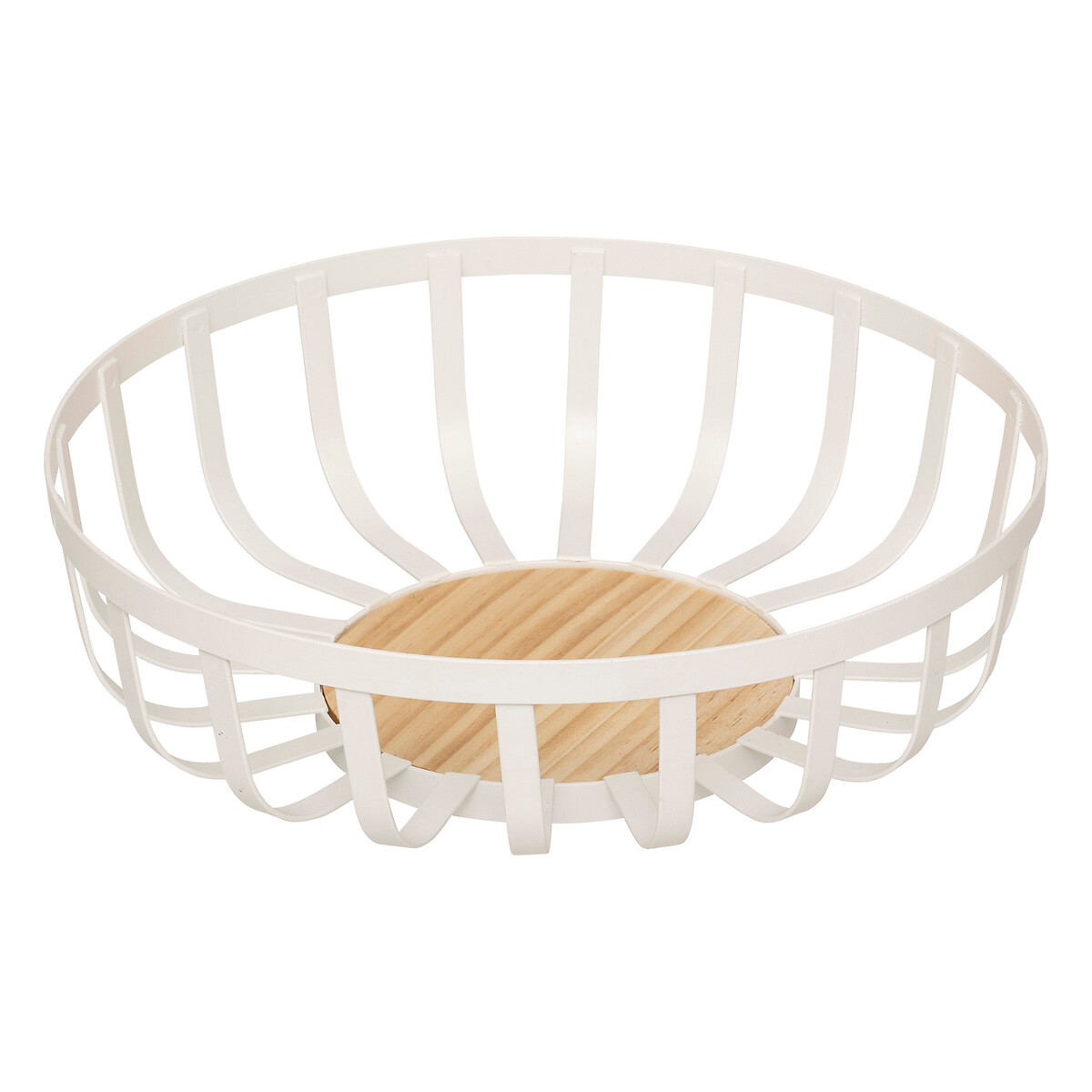 Fruteira branco em metal 28cm