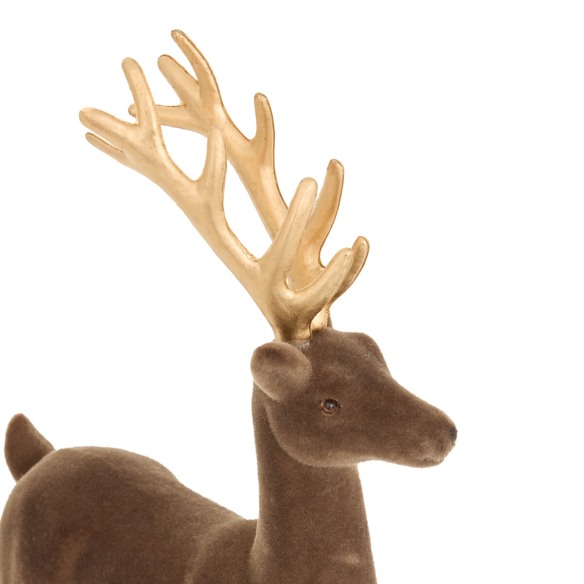 Figura decorativa rena castanho 28cm
