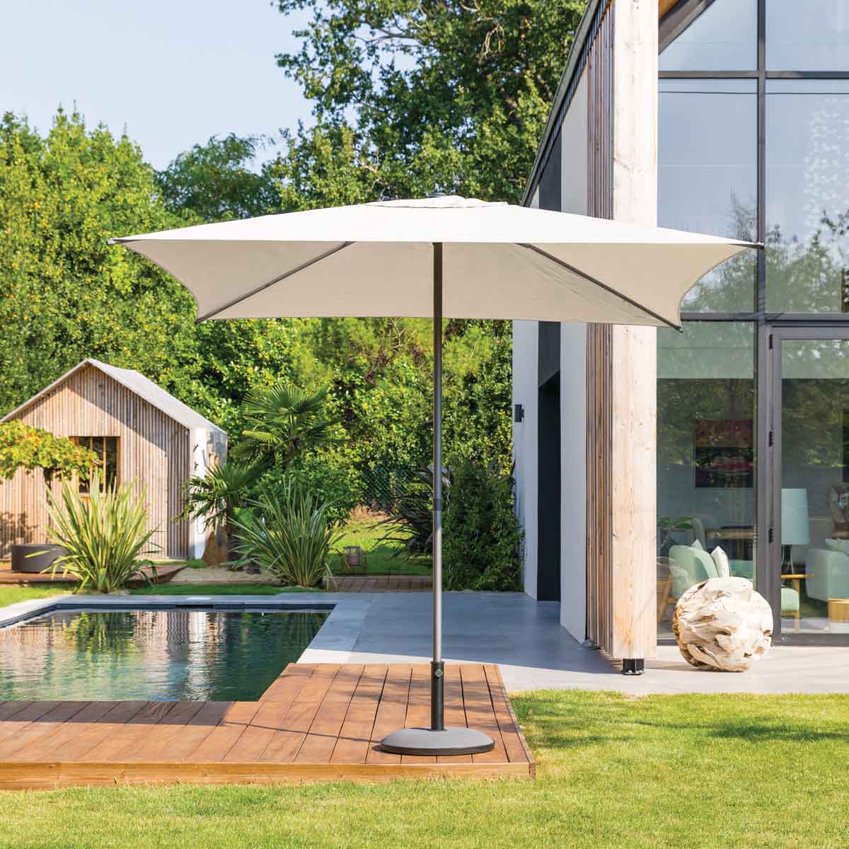 Guarda-sol quadrado SOYA bege 2,29x2,42m