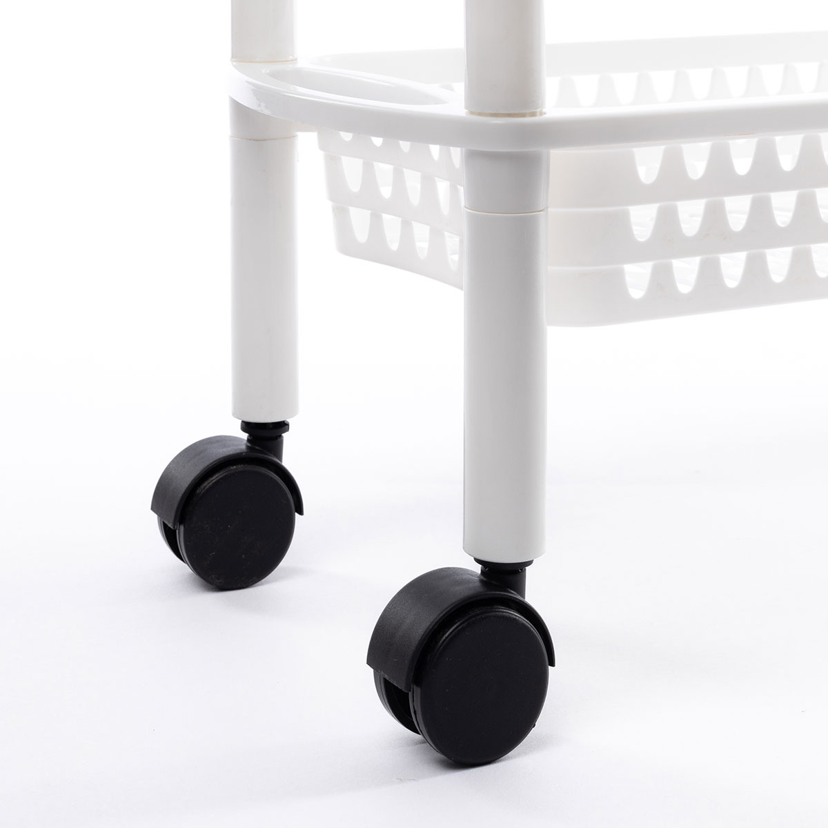 Carrinho de cozinha ALTHEA branco com 3 cestos