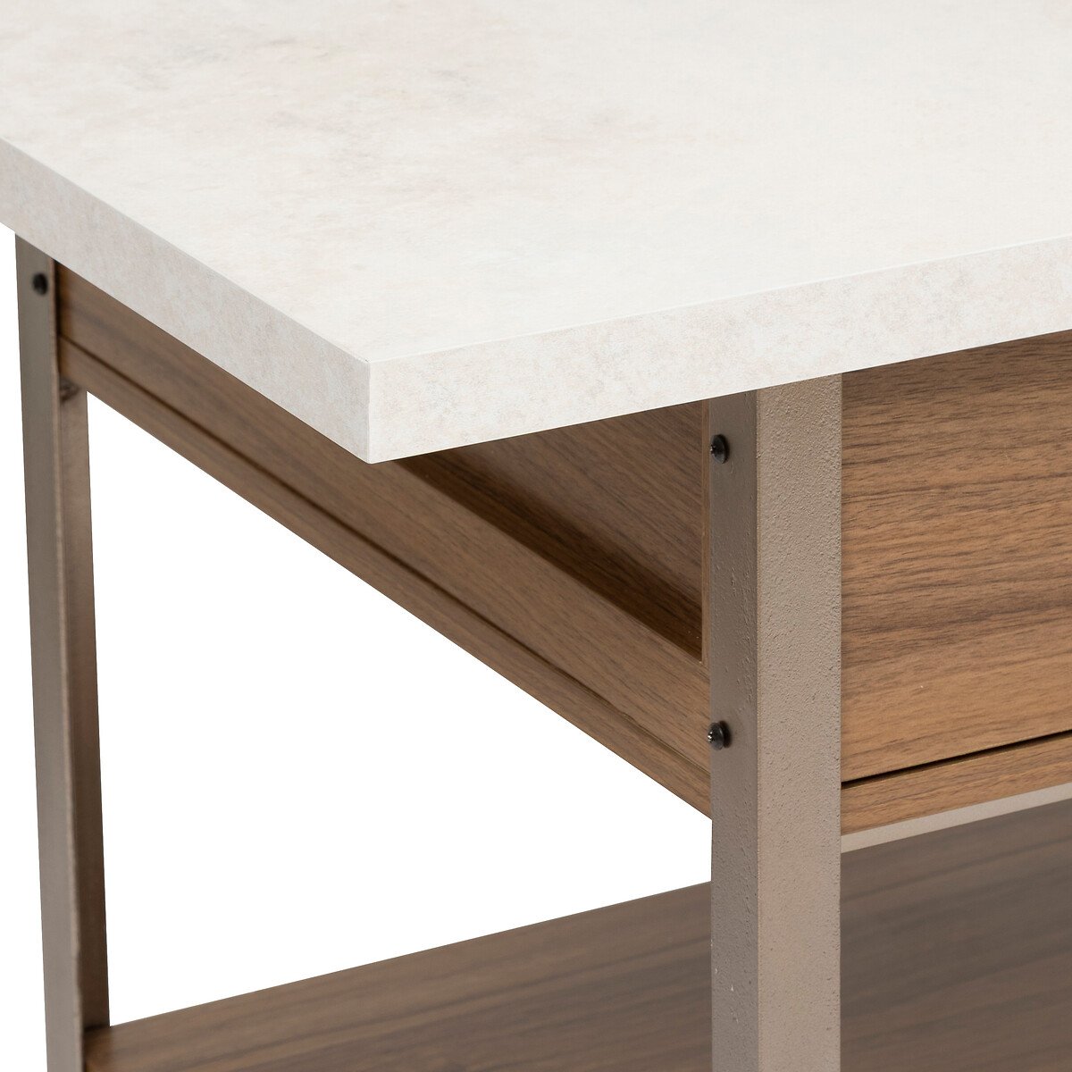 Ilha de cozinha COME castanho em mdf