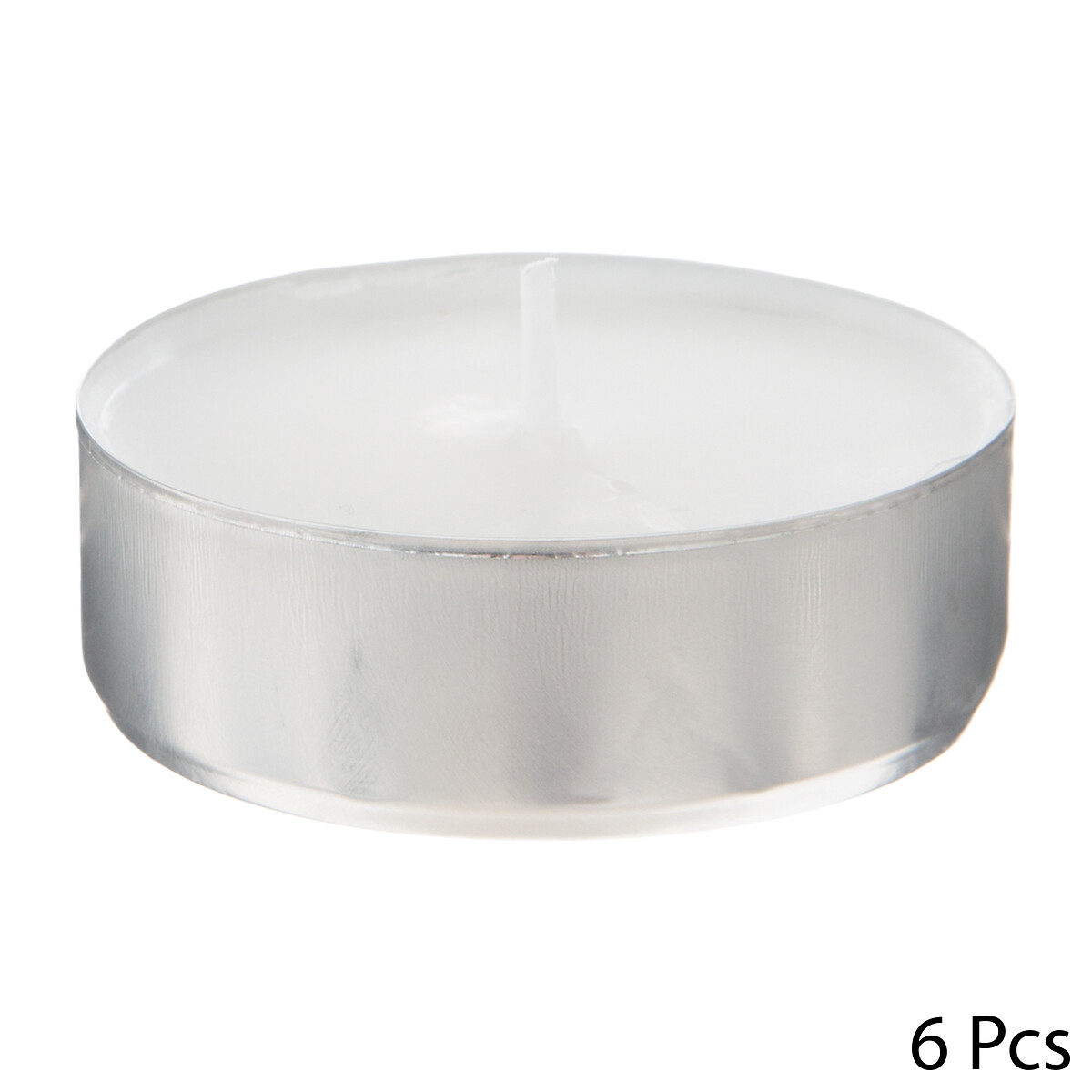 Conjunto de 6 velas tealight MANY brancas
