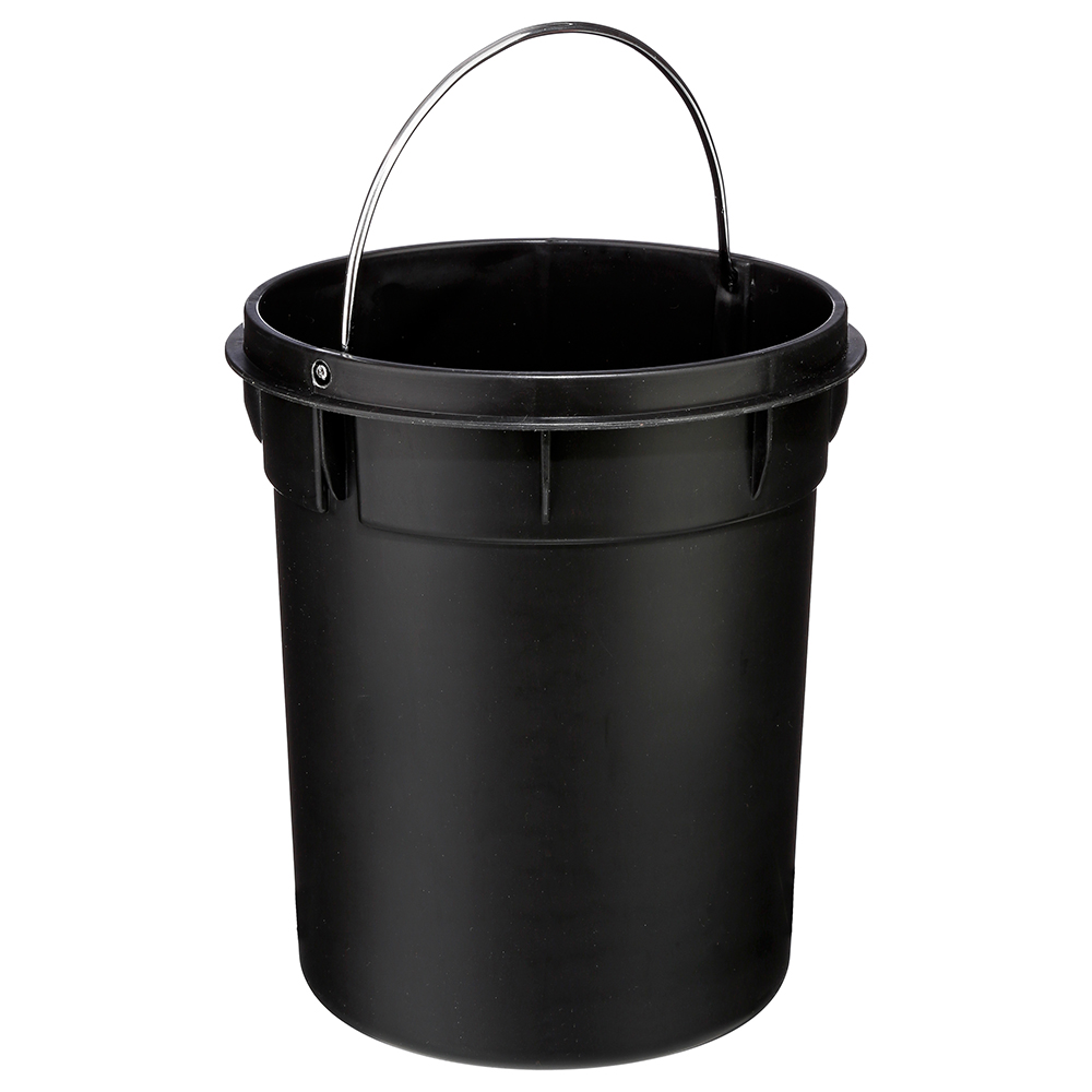 Balde wc preto metal 3l