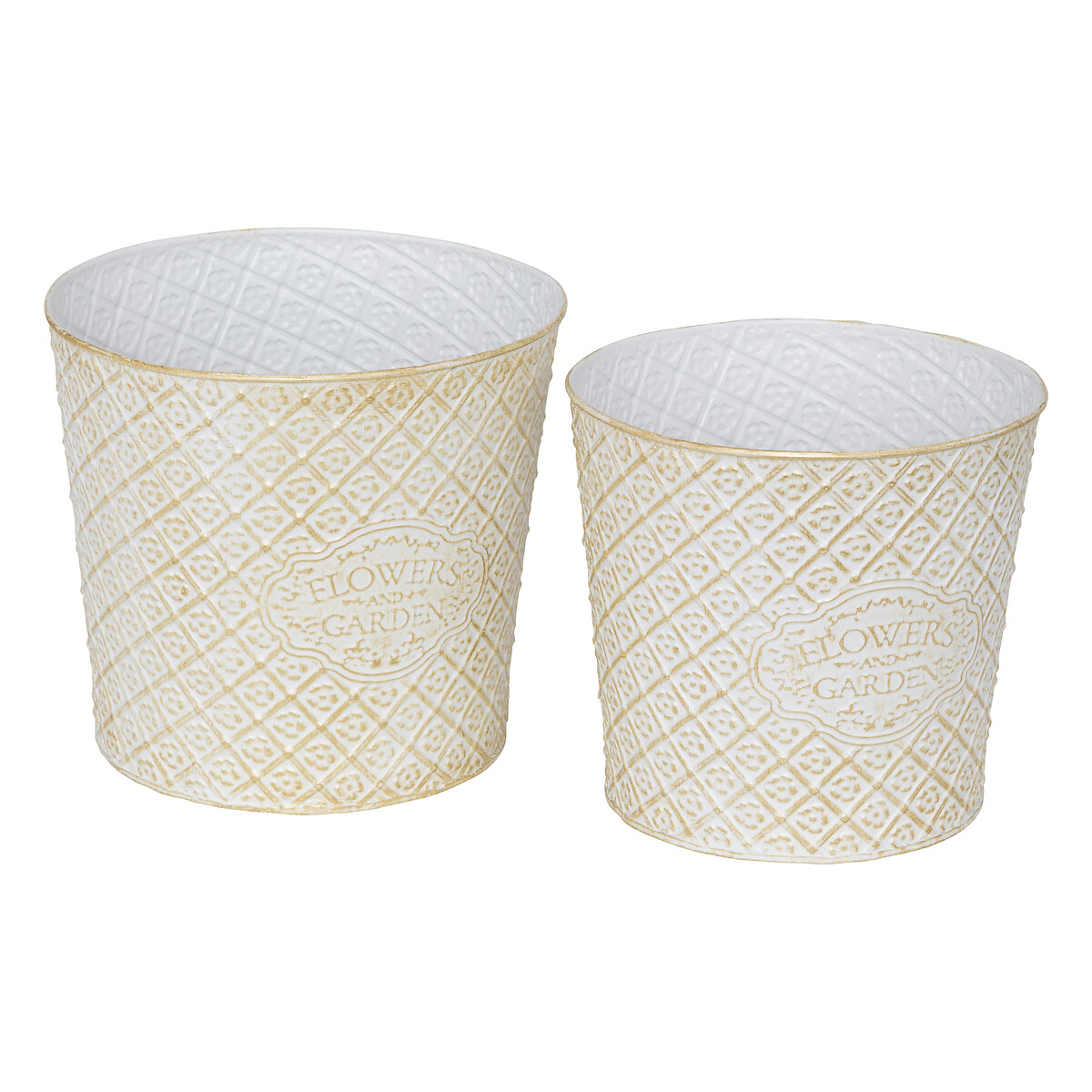 Vaso TINO em ferro branco 22cm