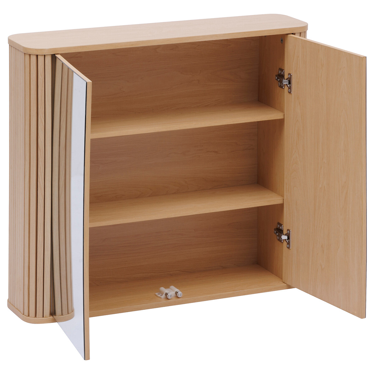 Arm&aacute;rio com espelho duplo LIORA castanho