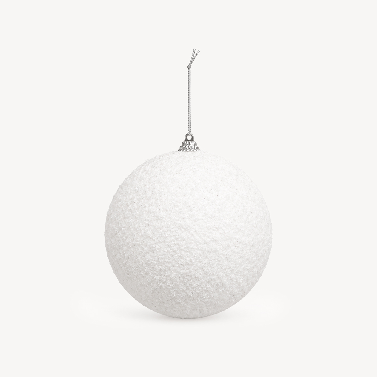 Bola com efeito de neve branca 15cm