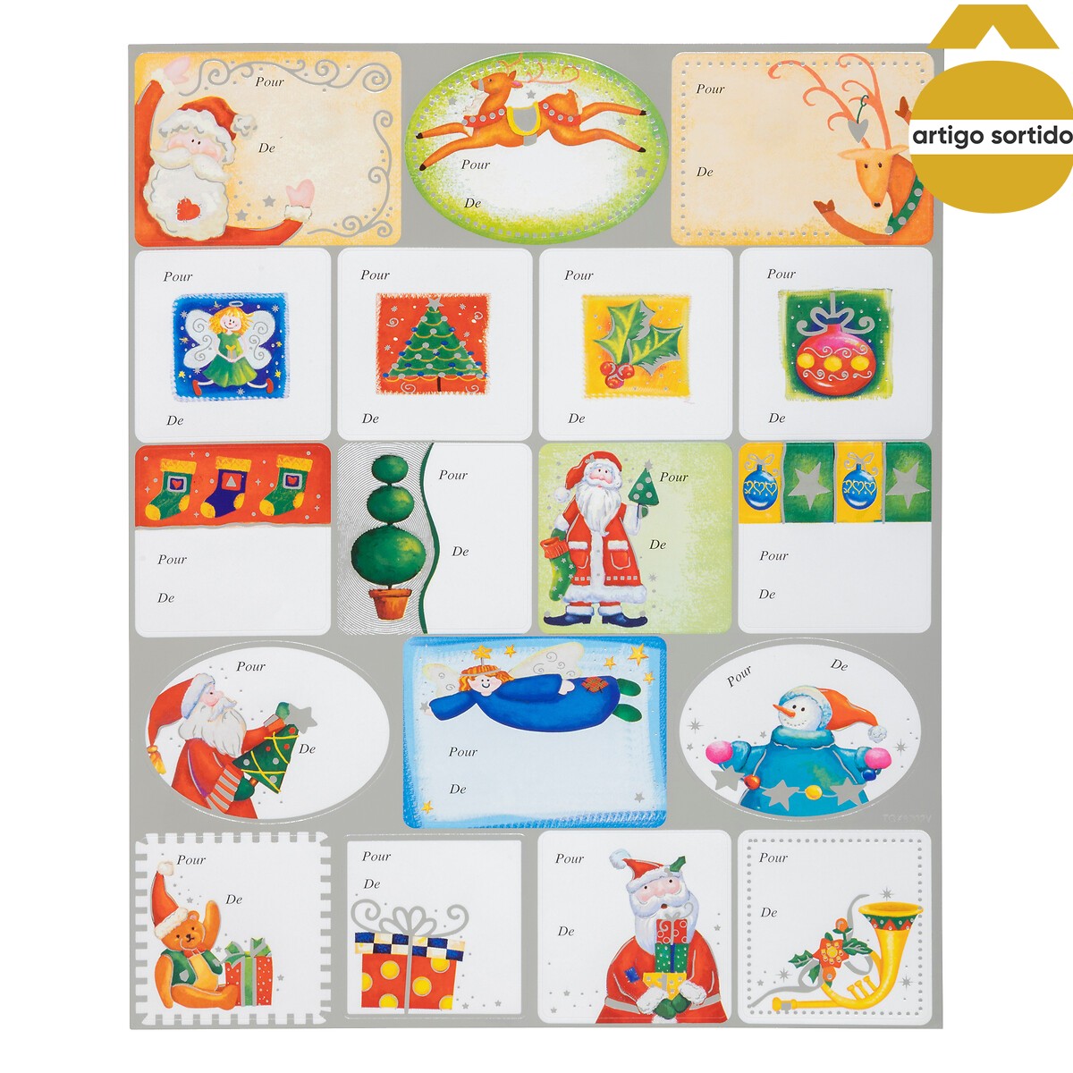 Autocolantes brilhantes para embrulho