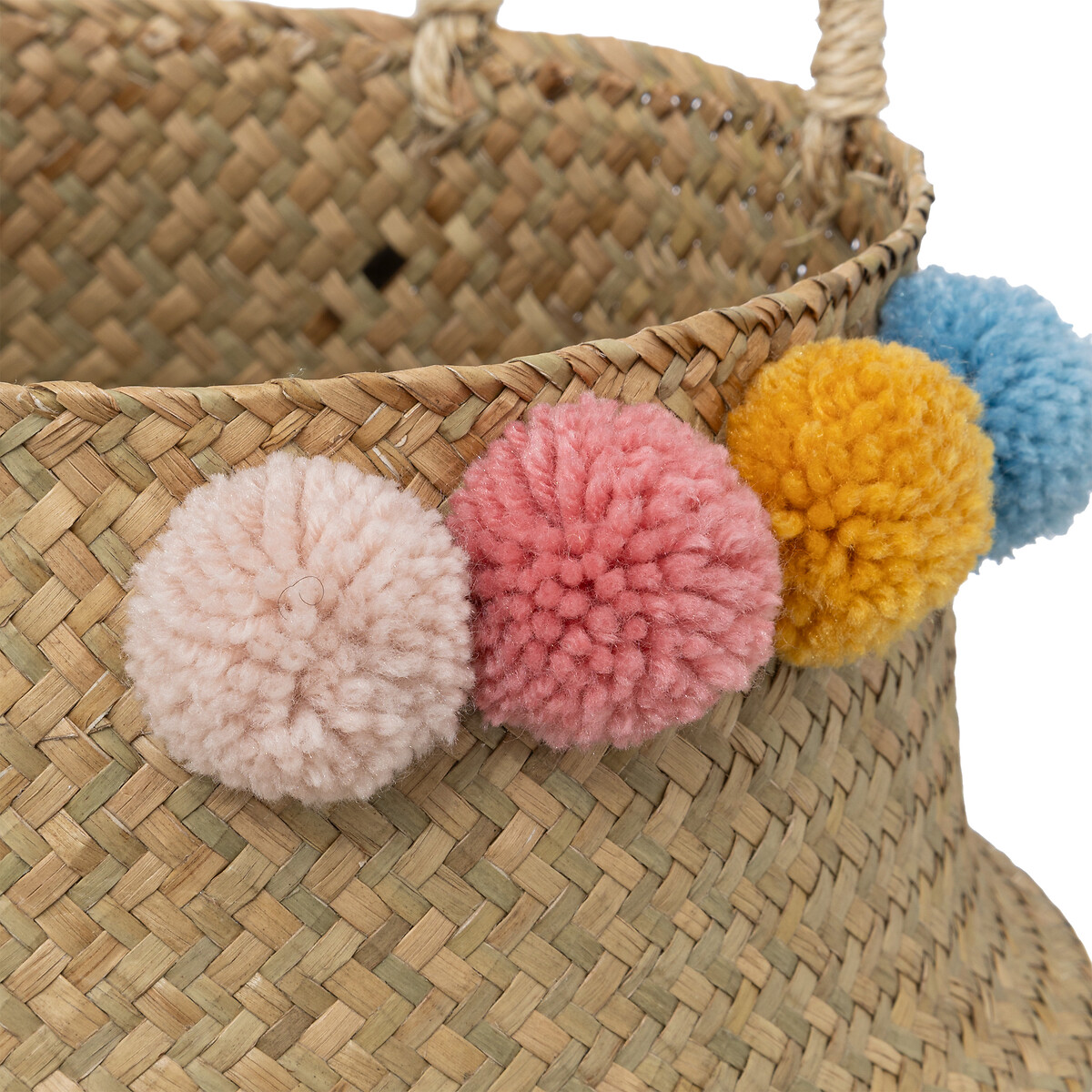 Cesto de arruma&ccedil;&atilde;o LIA com pompons