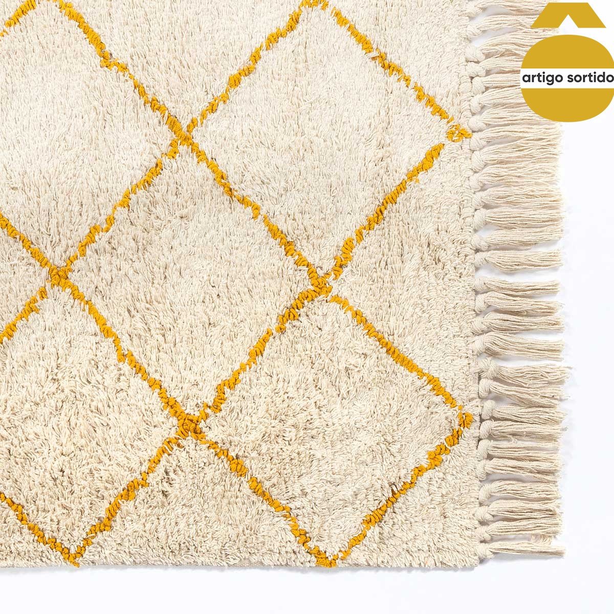 Tapete JOY de algod&atilde;o 70x120cm