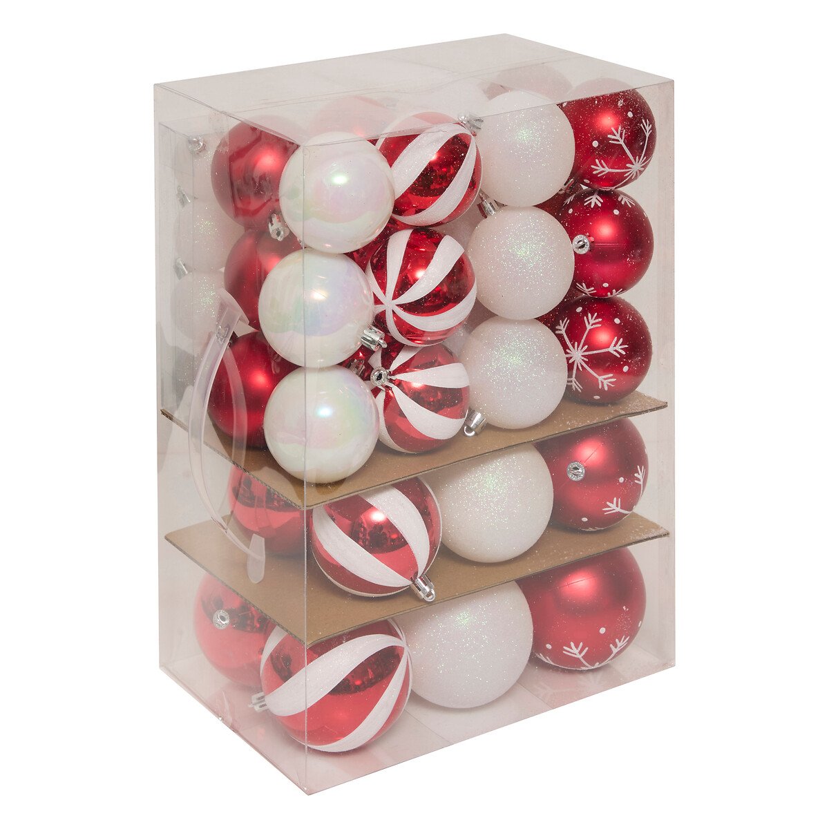 Conjunto de 60 bolas vermelho e branco