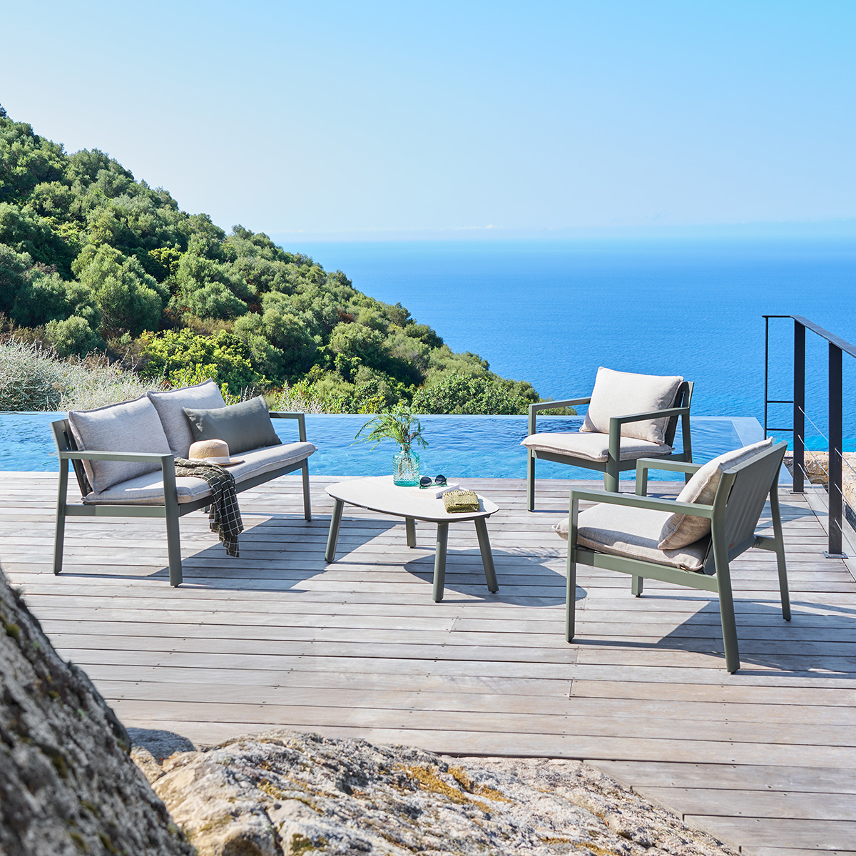 Conjunto de jardim FLOVIA laurier 4 lugares