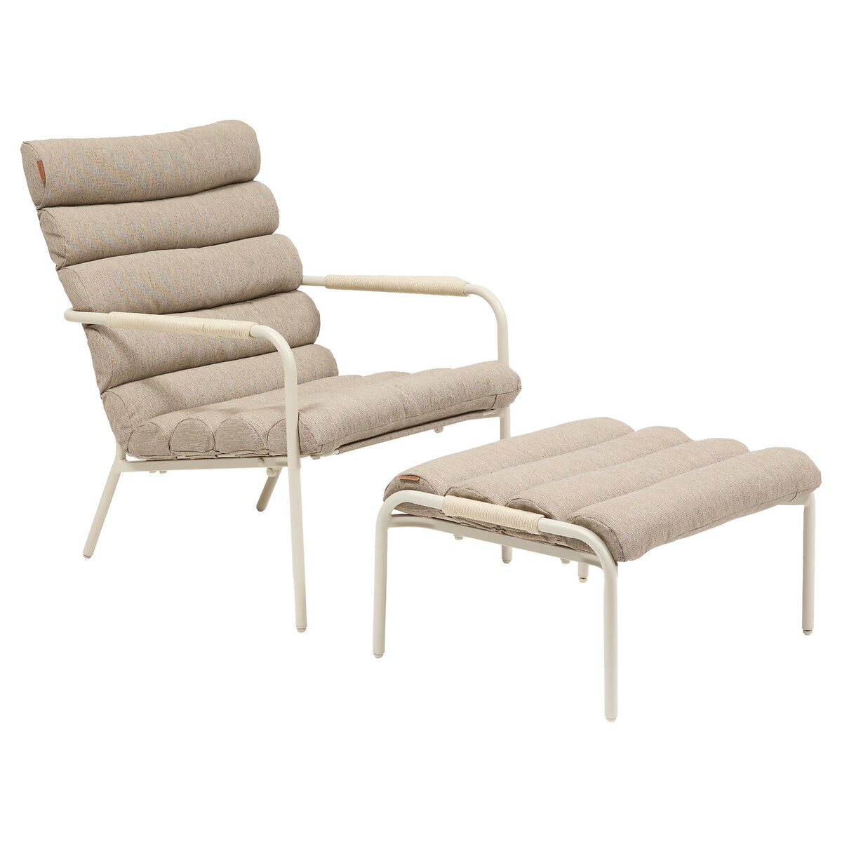 Cadeira relax SOLANI argile com repousa p&eacute;s