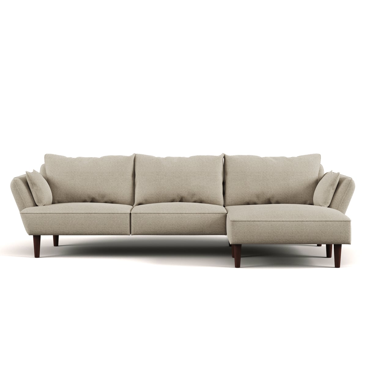 Sof&aacute; BRUGES bege com chaise longue