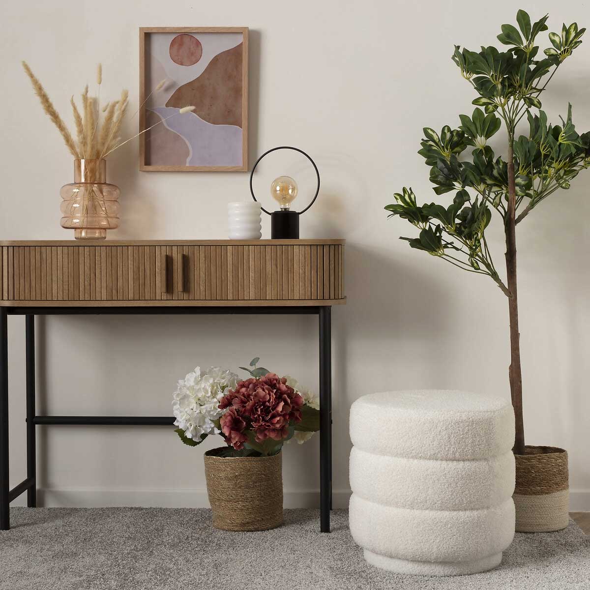 Pufe vibe redondo branco