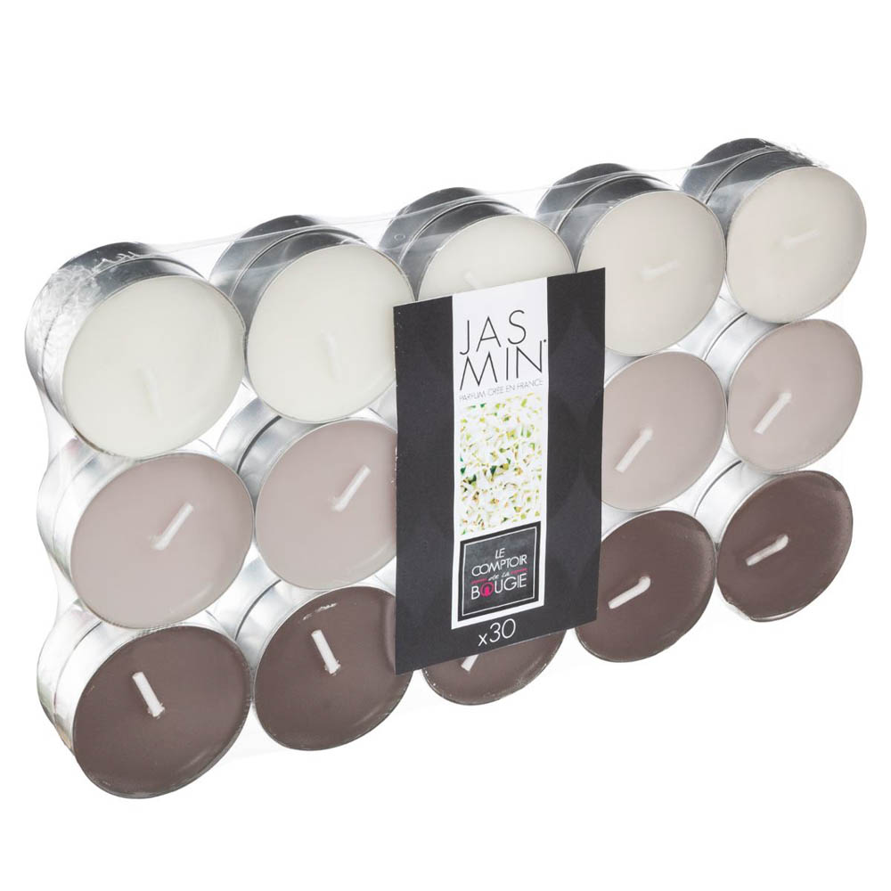 Conjunto de 30 velas tealights jasmim