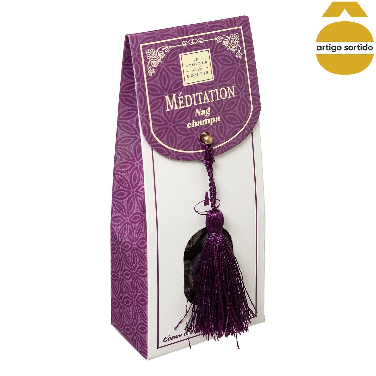 Conjunto de 30 cones de incenso com queimador em cer&acirc;mica