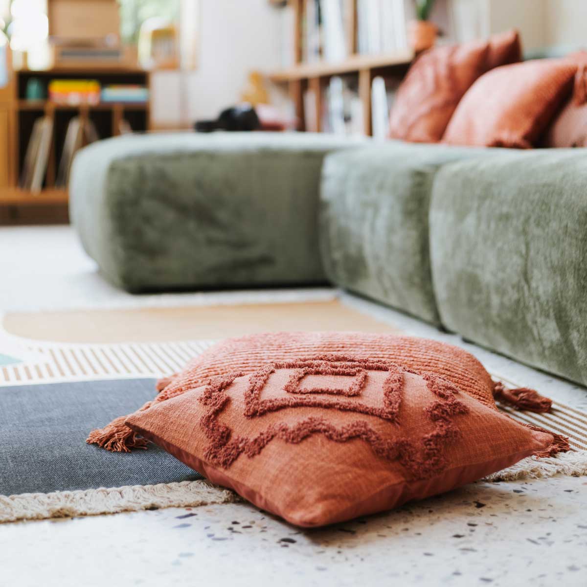 Almofada INCA terracota 40x40cm