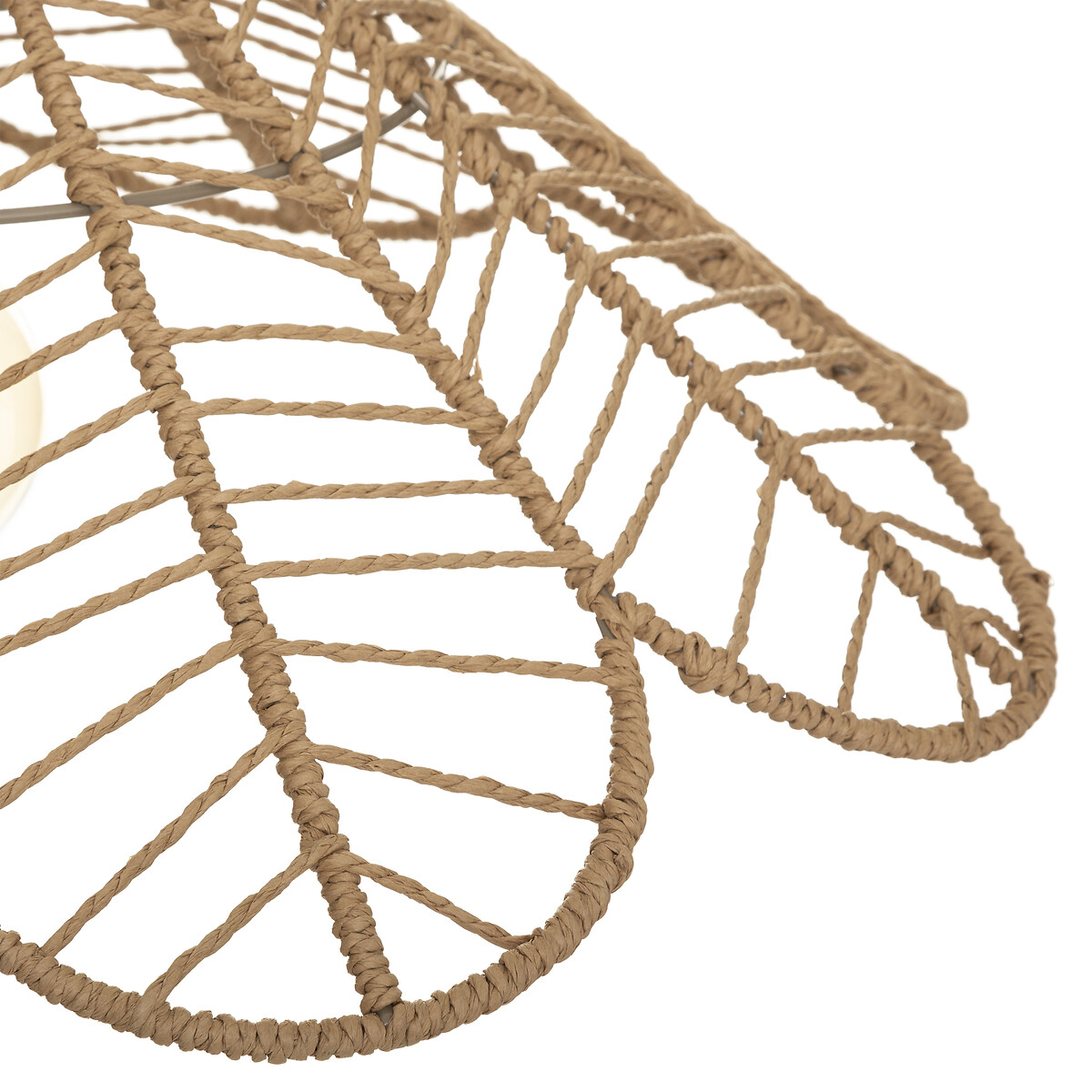Candeeiro de teto FOLK bege em corda 58cm