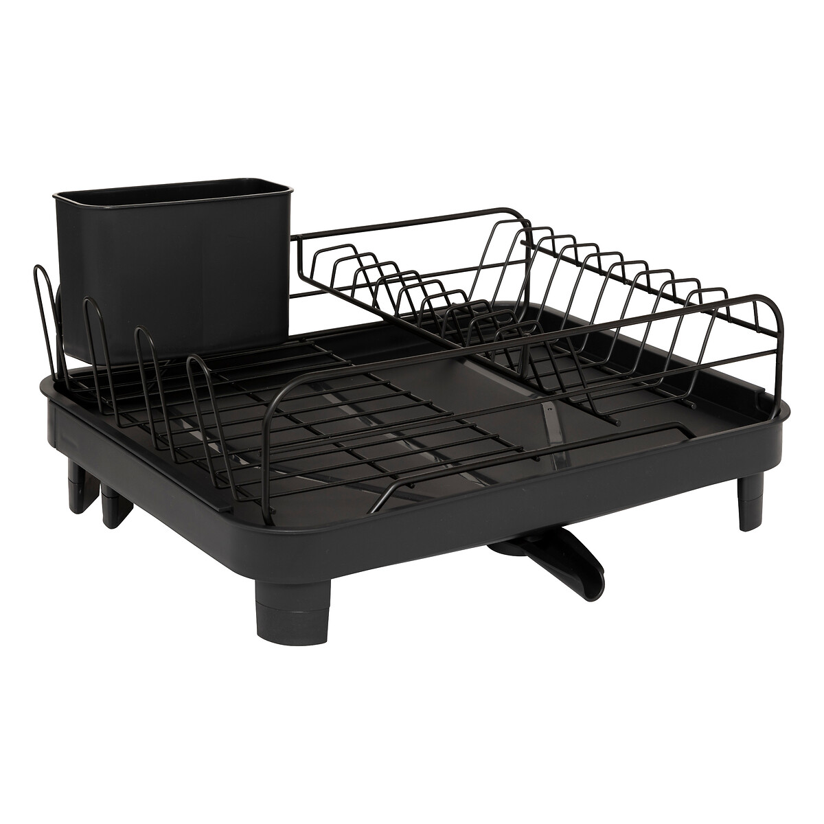 Escorredor lou&ccedil;a extens&iacute;vel BLACK EDIT preto em metal