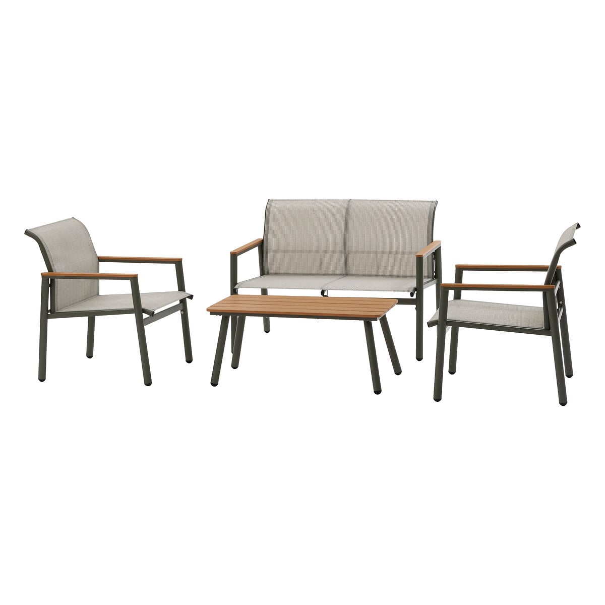Conjunto de jardim RELAX 4 lugares taupe