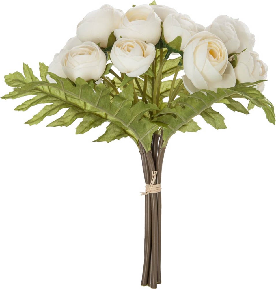 Bouquet de 18 mini camelias branco