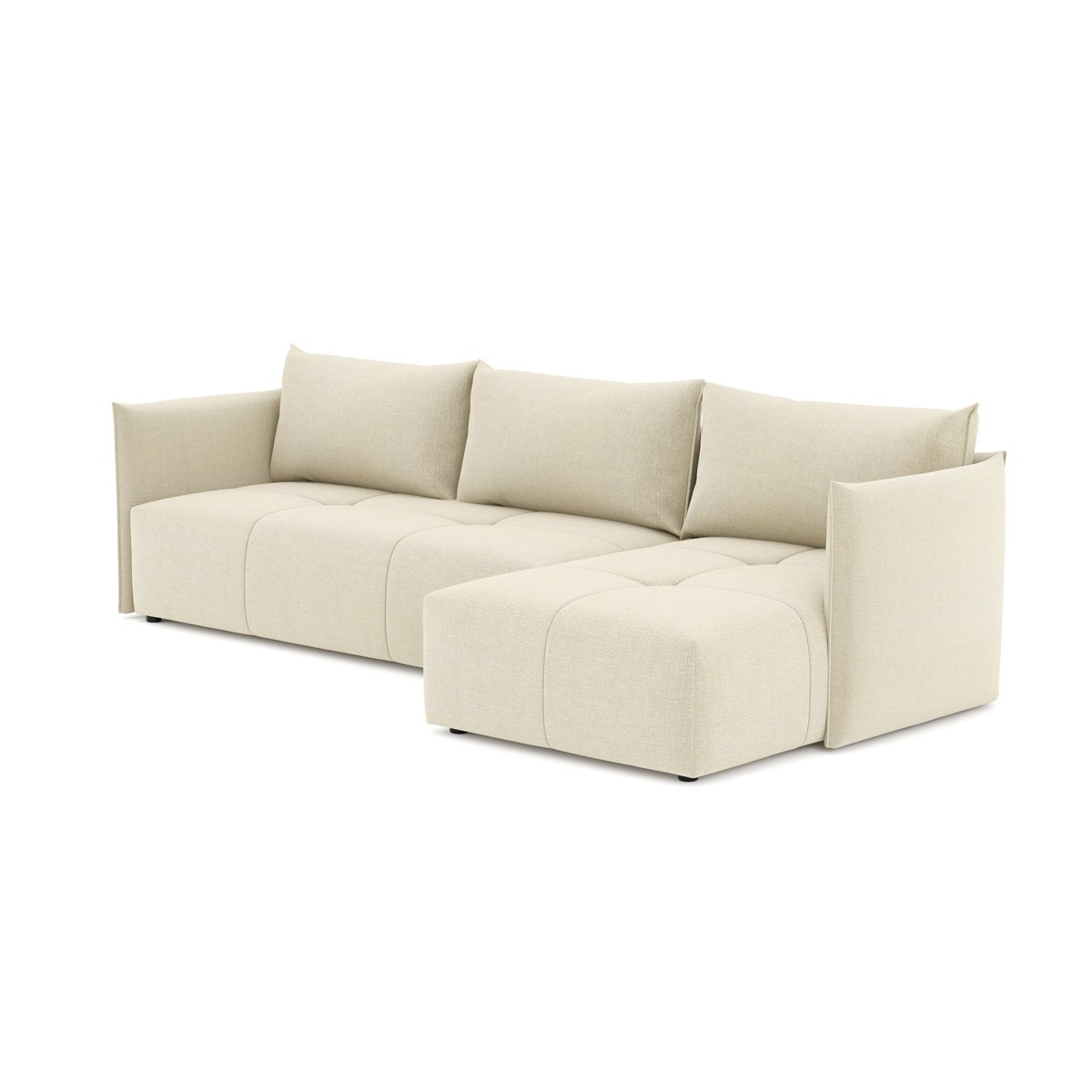 Sofá BALI bege com chaise longue