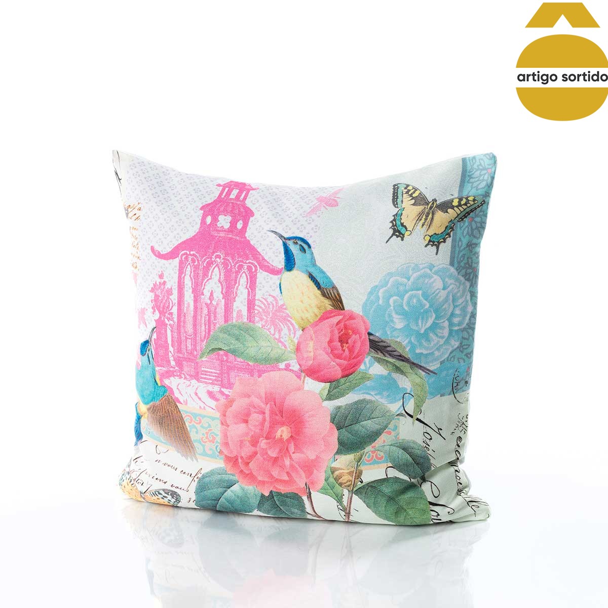 Almofada decorativa com padr&atilde;o 45x2x45cm