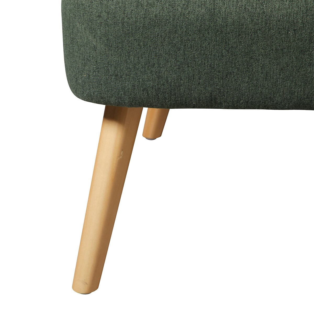 Poltrona NAOVA verde caqui em veludo 78x72x71cm