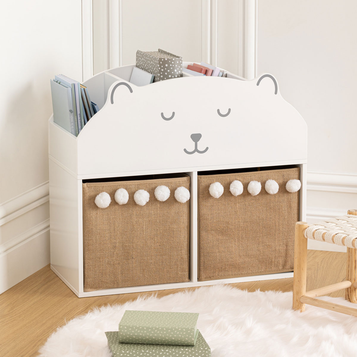 Estante urso branco em mdf