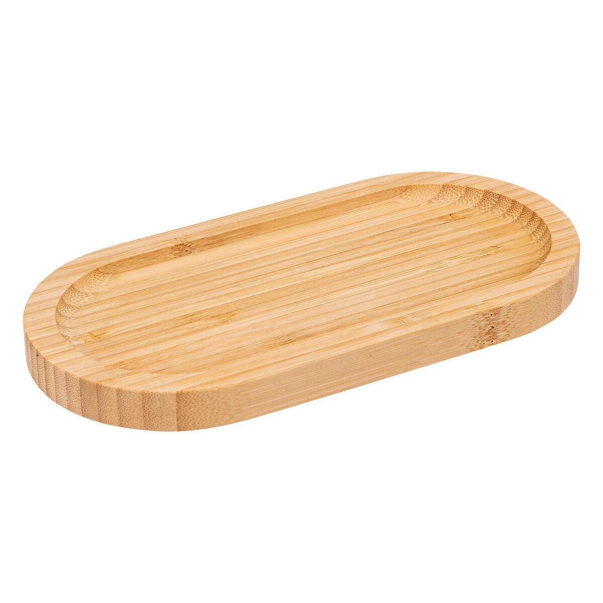 Prato raso oval em bambu 10x20cm