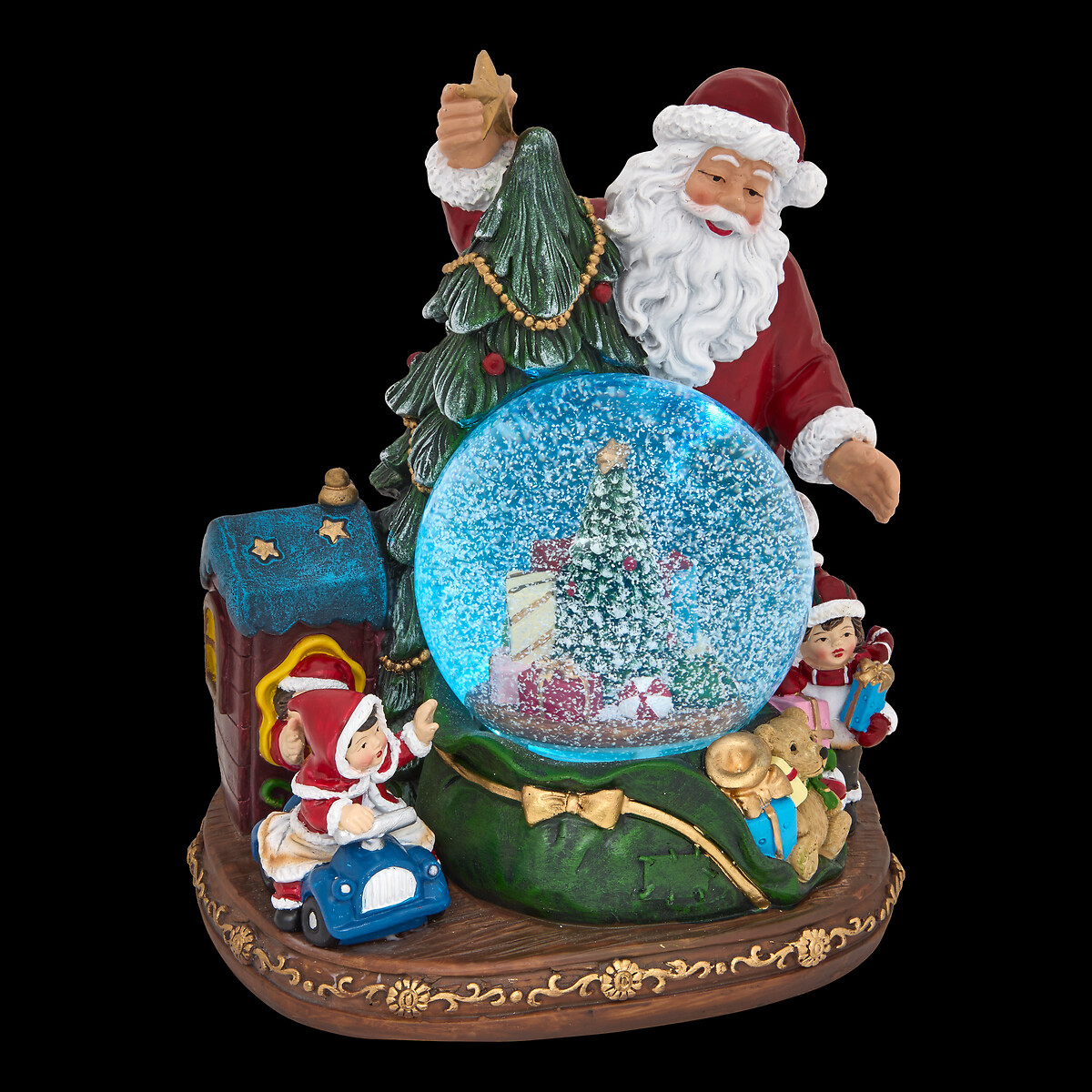 Globo de neve com pai natal 20x17x23cm