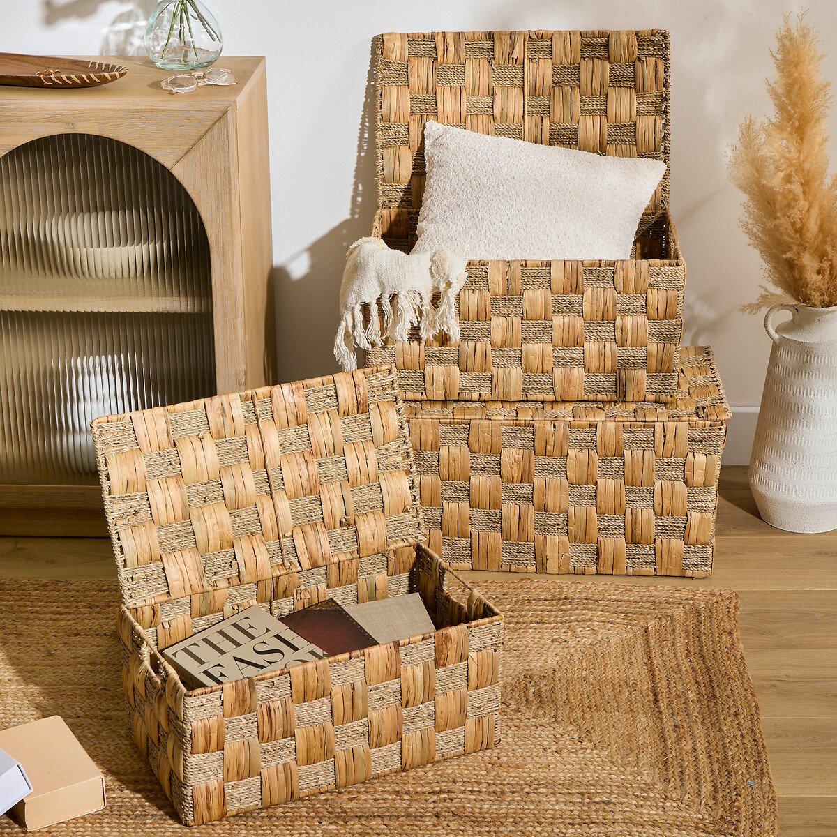 Caixa decorativa NADI em vime 31x36cm