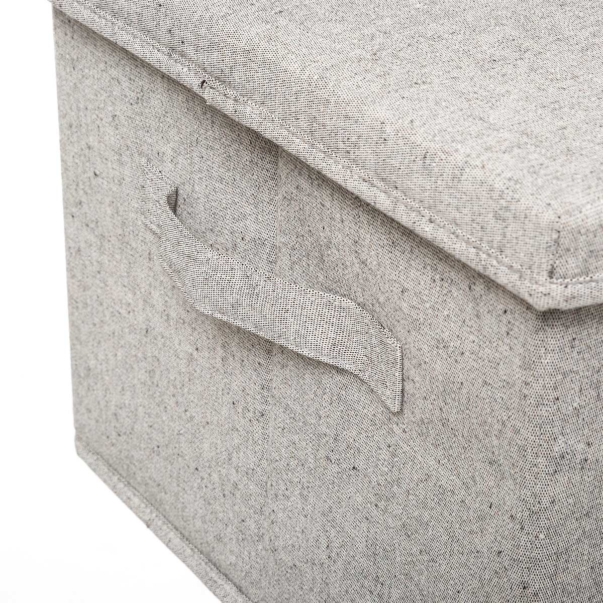 Caixa de arruma&ccedil;&atilde;o ORGA cinza com tampa