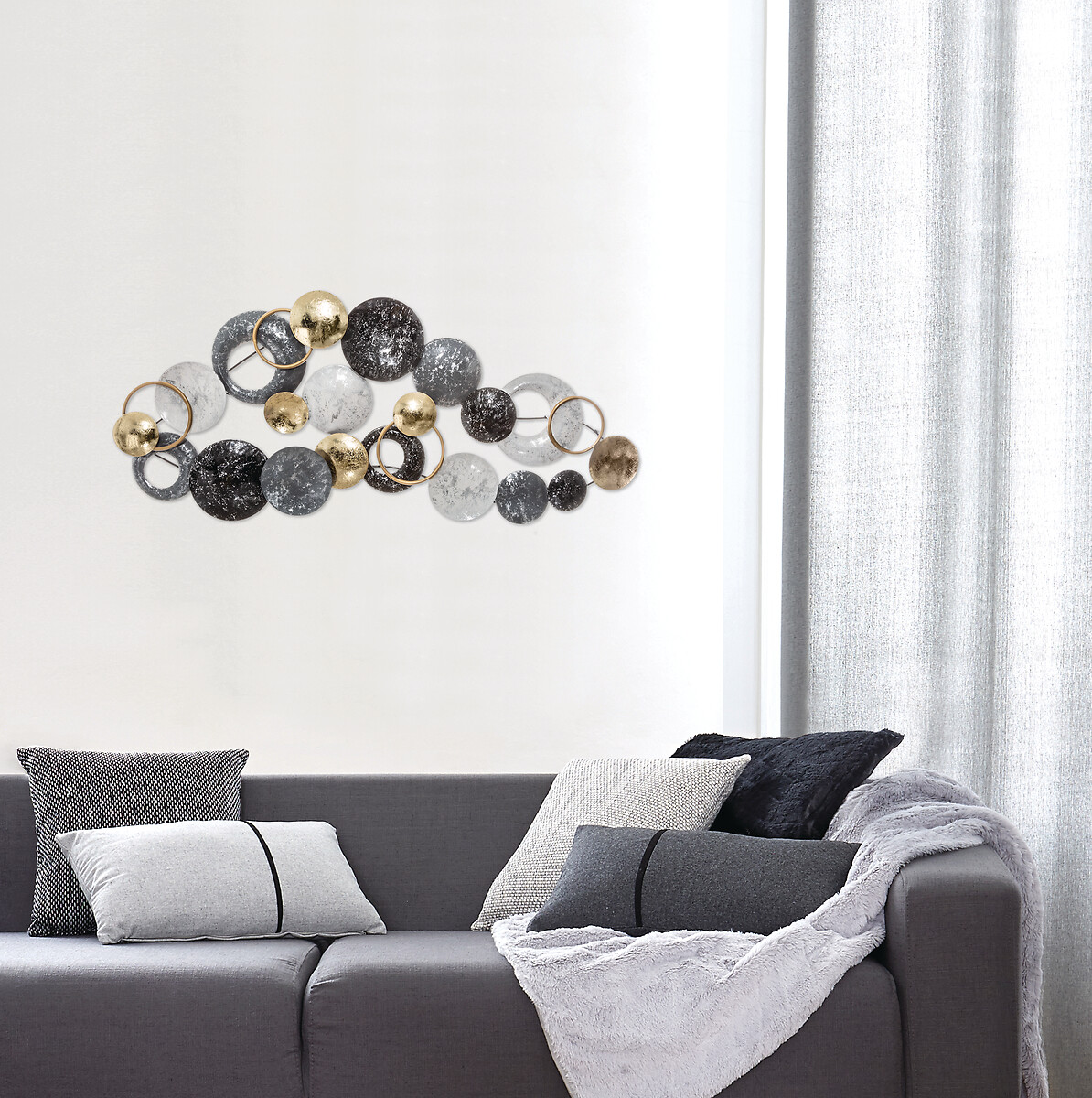 Decora&ccedil;&atilde;o mural ART D&Eacute;CO em metal 41x93cm