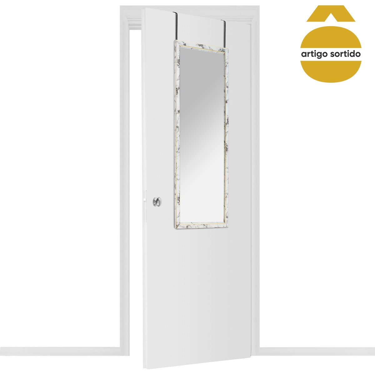 Espelho m&aacute;rmore para pendurar 94,5x34cm