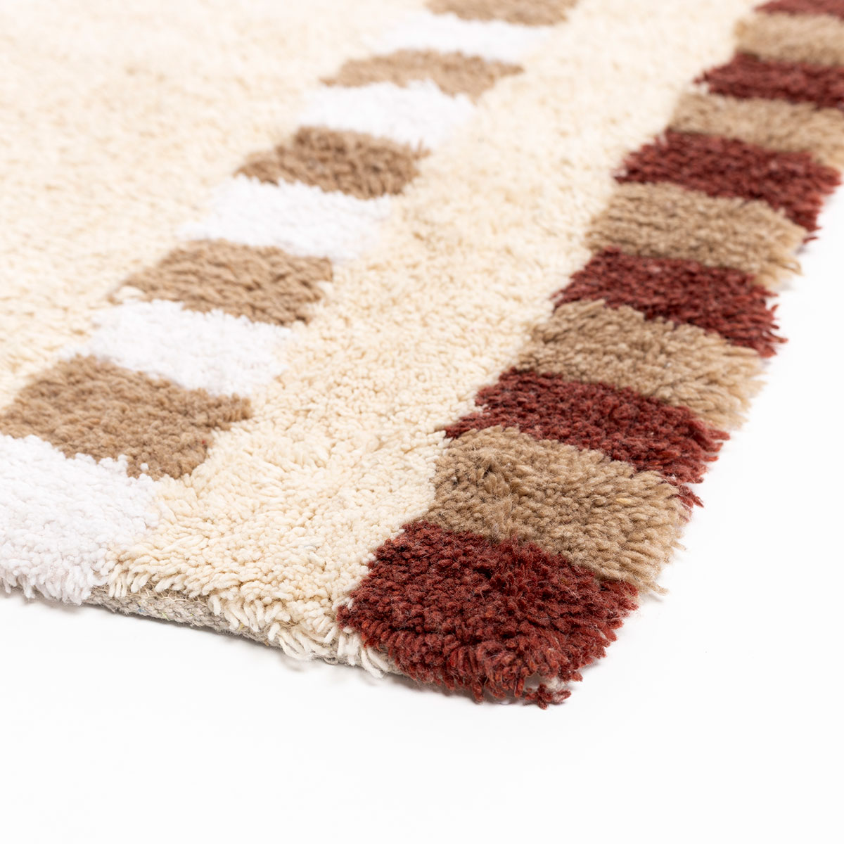 Tapete wc FLORENCE bege de algod&atilde;o 50x80cm