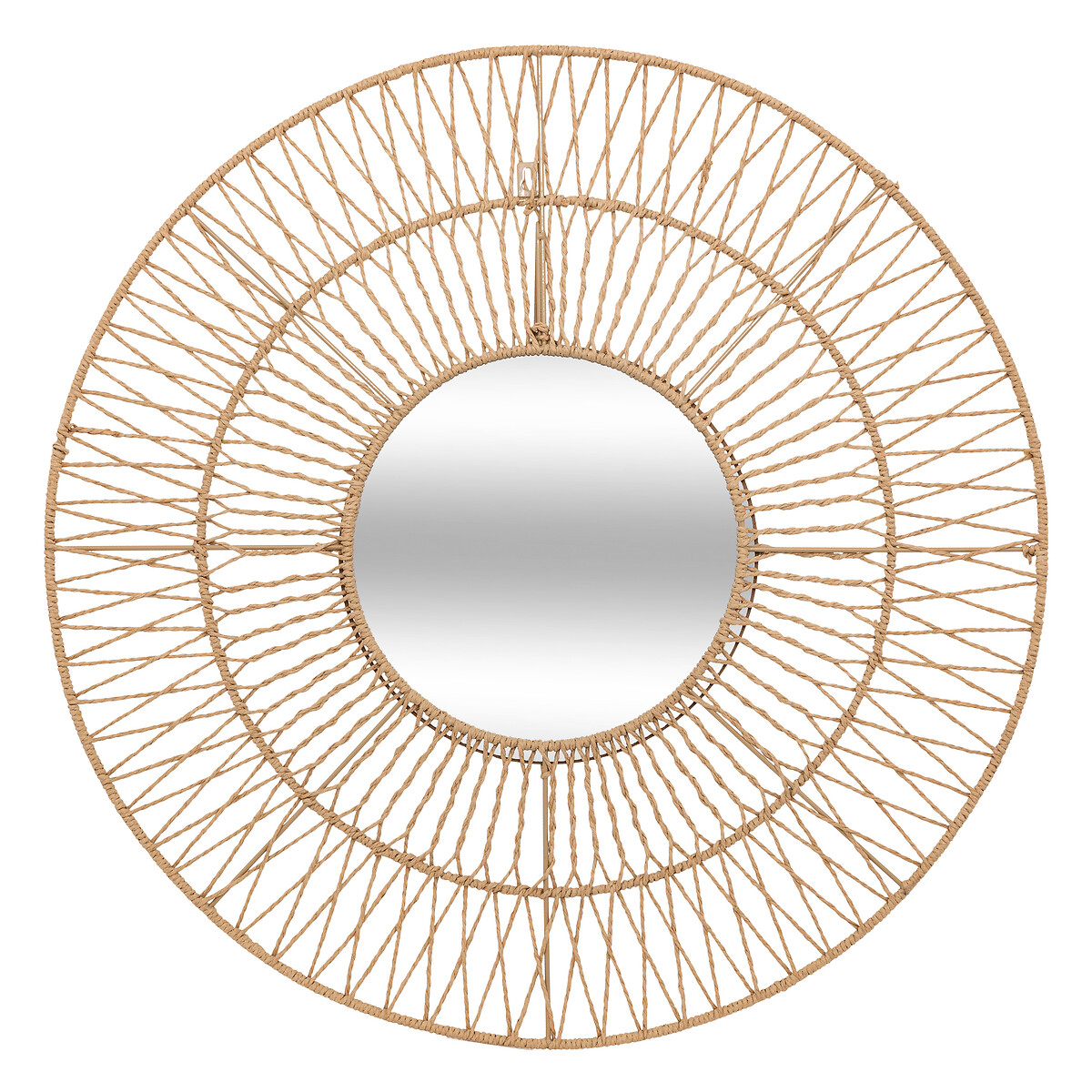 Espelho de parede MILLIE bege em corda 75cm