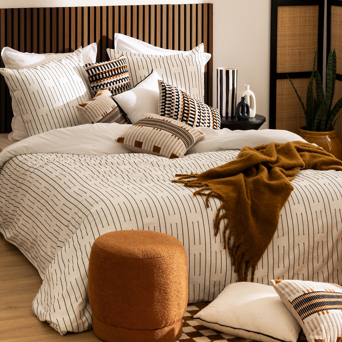 Painel decorativo COLVA castanho escuro em mdf 120cm