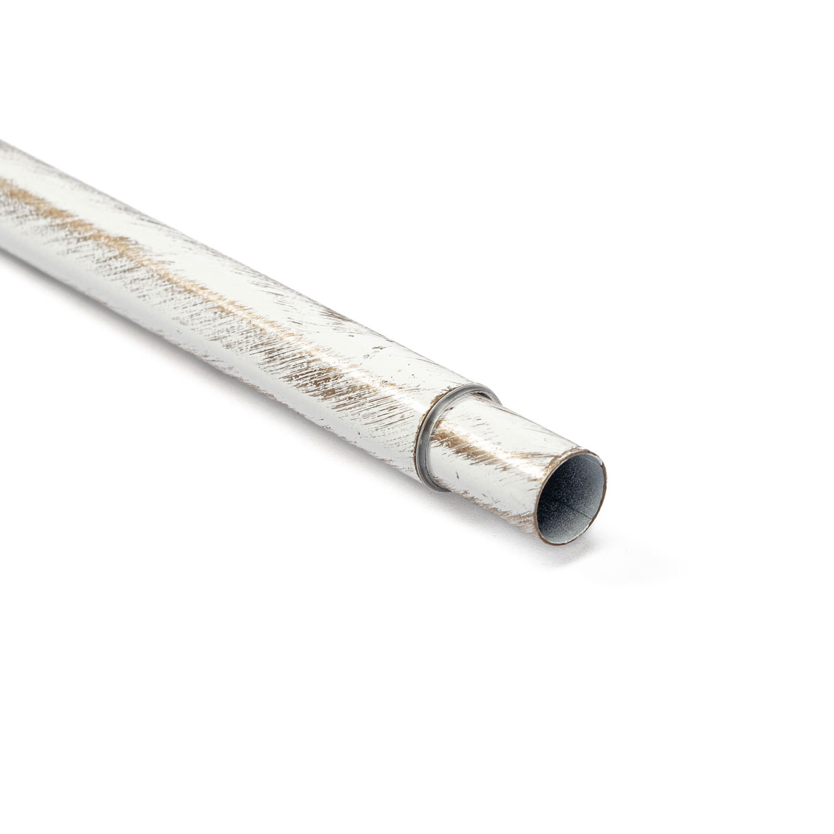 Ttubo de ferro forjado extensível branco e dourado 185-350cm,  Ttubo de ferro forjado extensível branco e dourado 185-350cm
