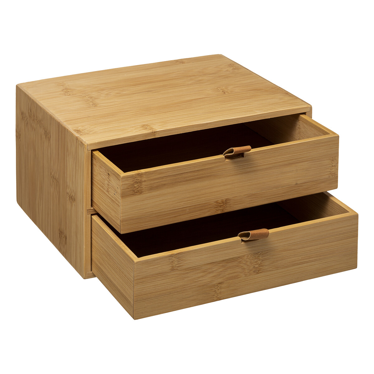 Organizador wc com 2 gavetas em bambu