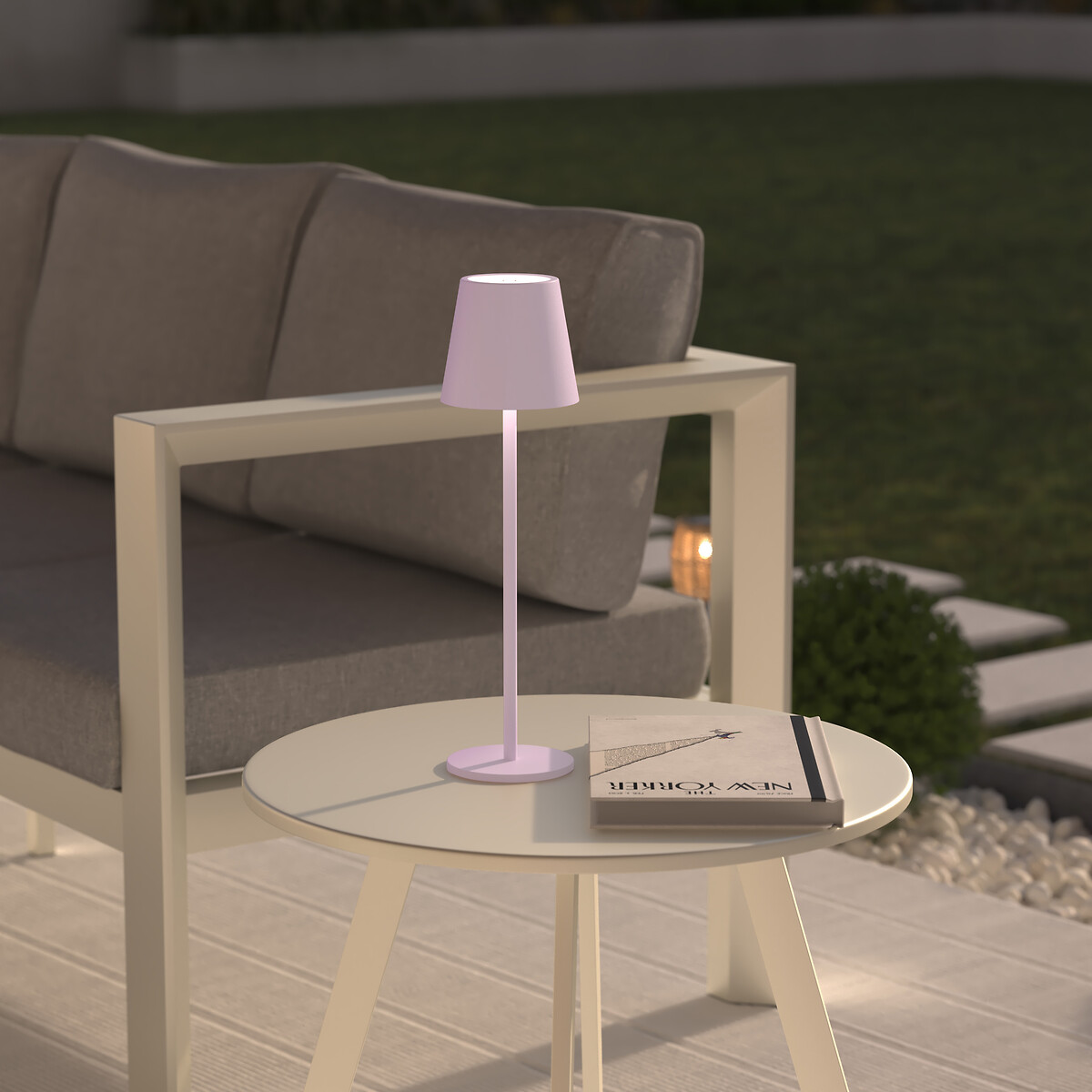 Candeeiro de mesa CODY lil&aacute;s usb 36cm