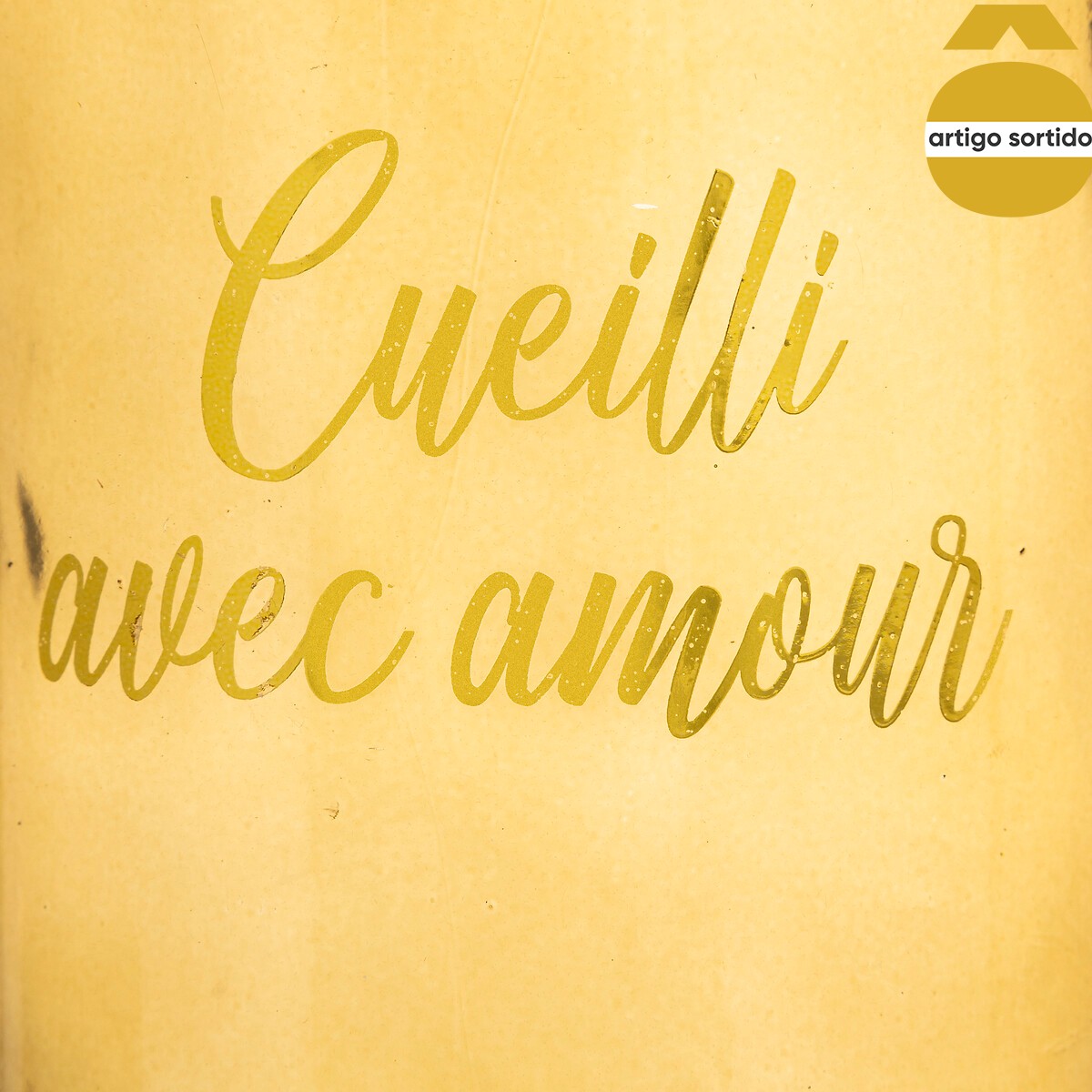 Jarra de vidro com mensagem